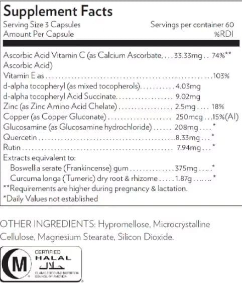Nuskin Flex Formula ingredients list
